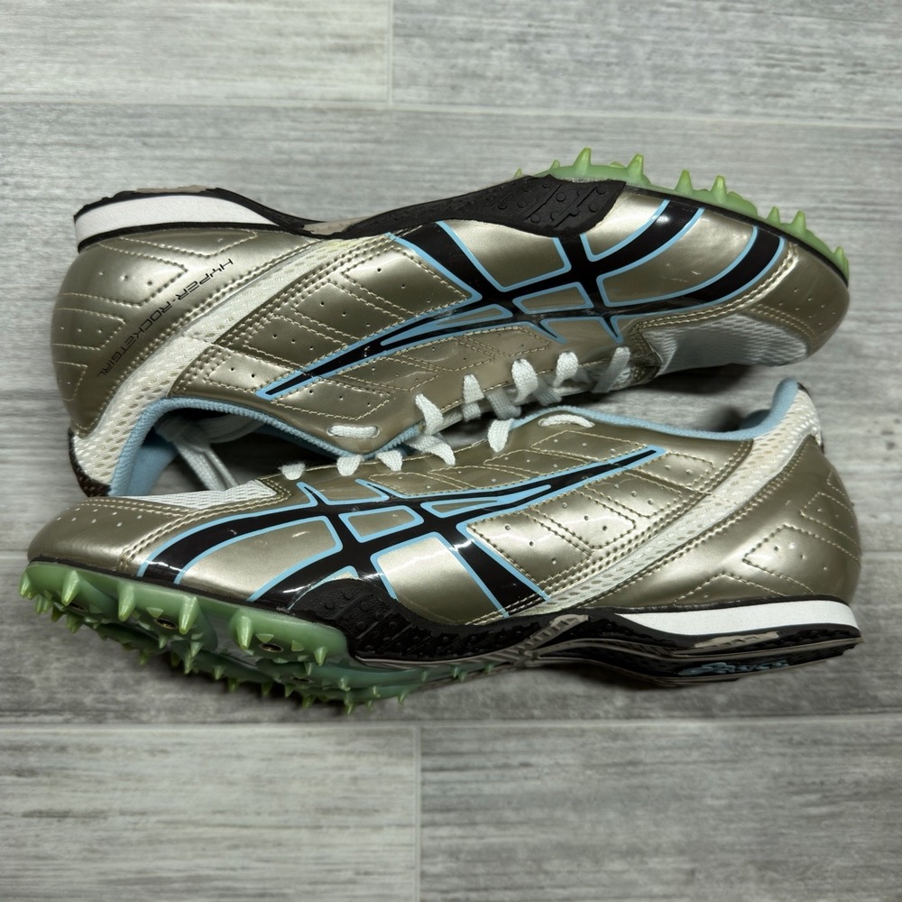 ASICS Hyper Rocketgirl GY754 Women's 10.5 Gray Blue Track & Field Women's Spikes
